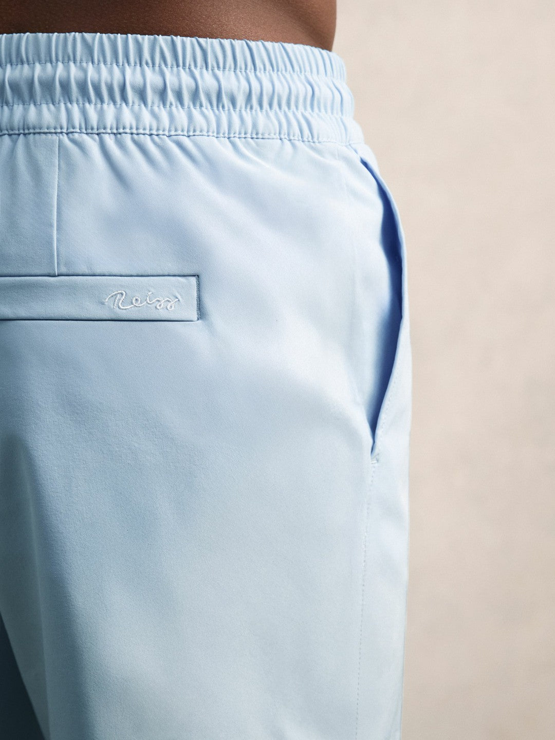 Reiss Drawstring Swim Shorts in Soft Blue