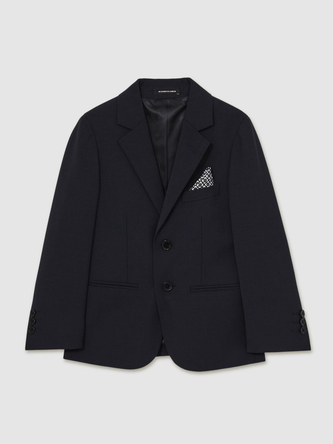Reiss 13-14 yrs Wool-Blend Single-Breasted Suit Blazer in Navy
