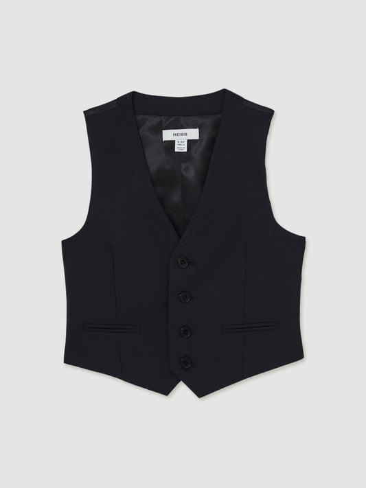 Reiss 13-14 yrs Modern Fit Waistcoat in Navy