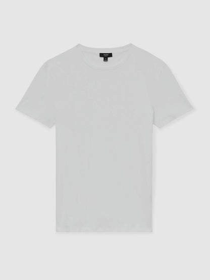 Reiss Cotton Sports-Fit T-Shirt in White