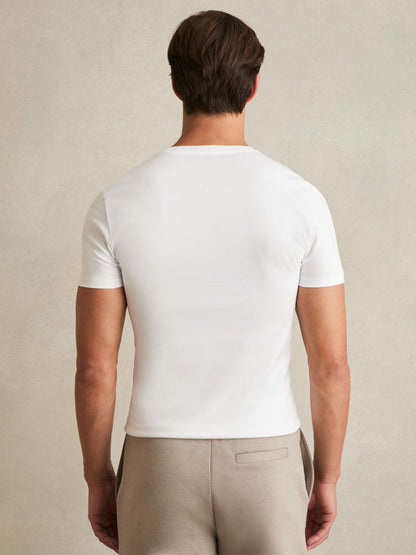 Reiss Cotton Sports-Fit T-Shirt in White