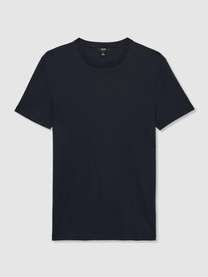 Reiss Cotton Sports-Fit T-Shirt in Navy