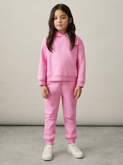 Reiss 4-9 yrs Cotton-Blend Hoodie And Joggers Set in Bright Pink