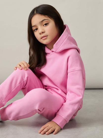 Reiss 4-9 yrs Cotton-Blend Hoodie And Joggers Set in Bright Pink