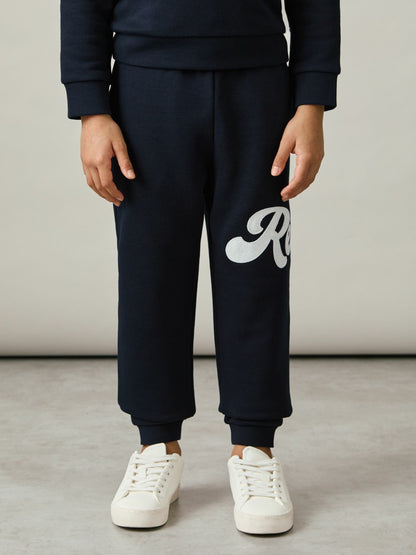 Reiss 13-14 yrs Cotton-Blend Logo Script Joggers in Navy
