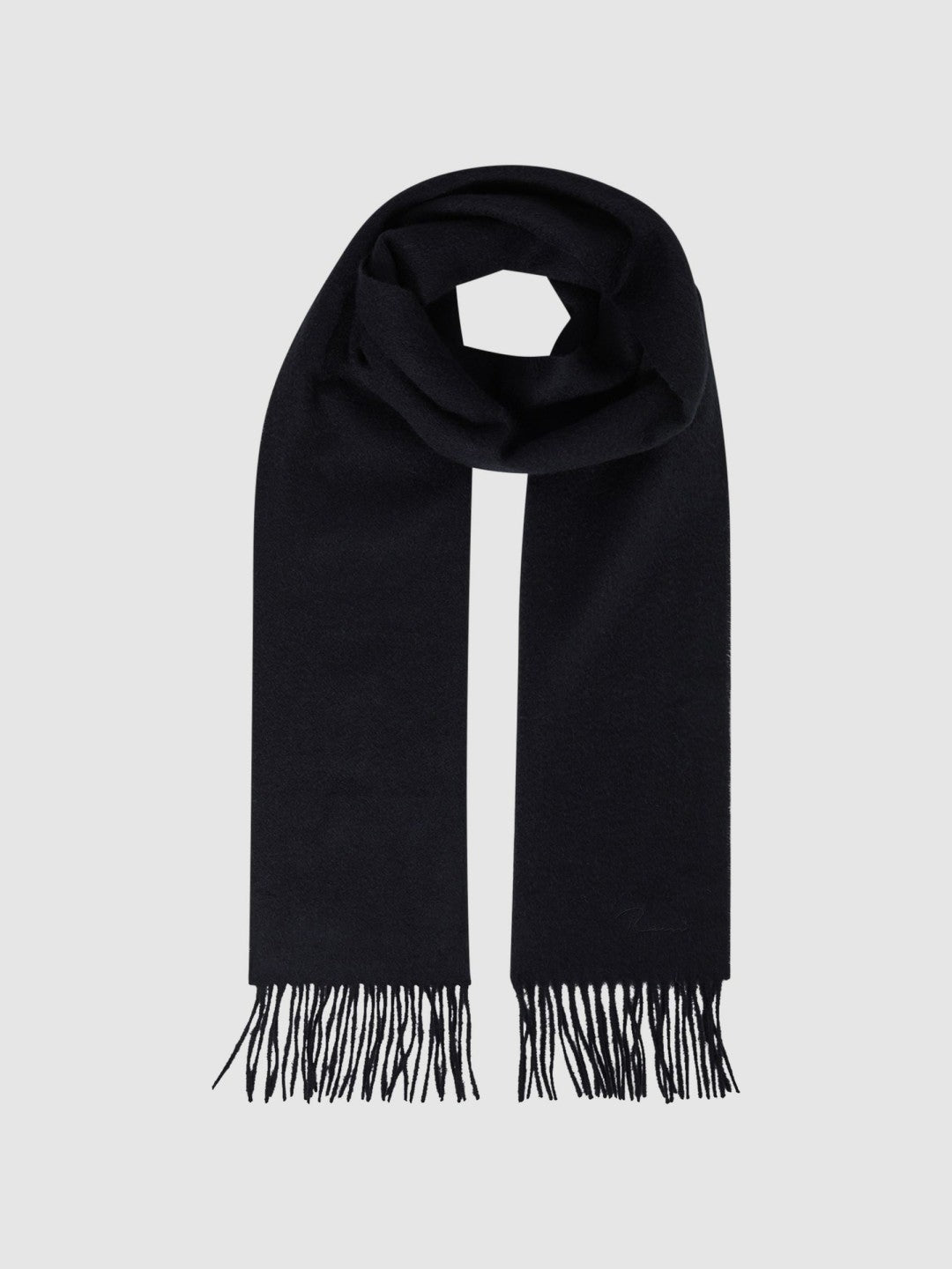 Reiss Wool and Cashmere Scarf in Navy