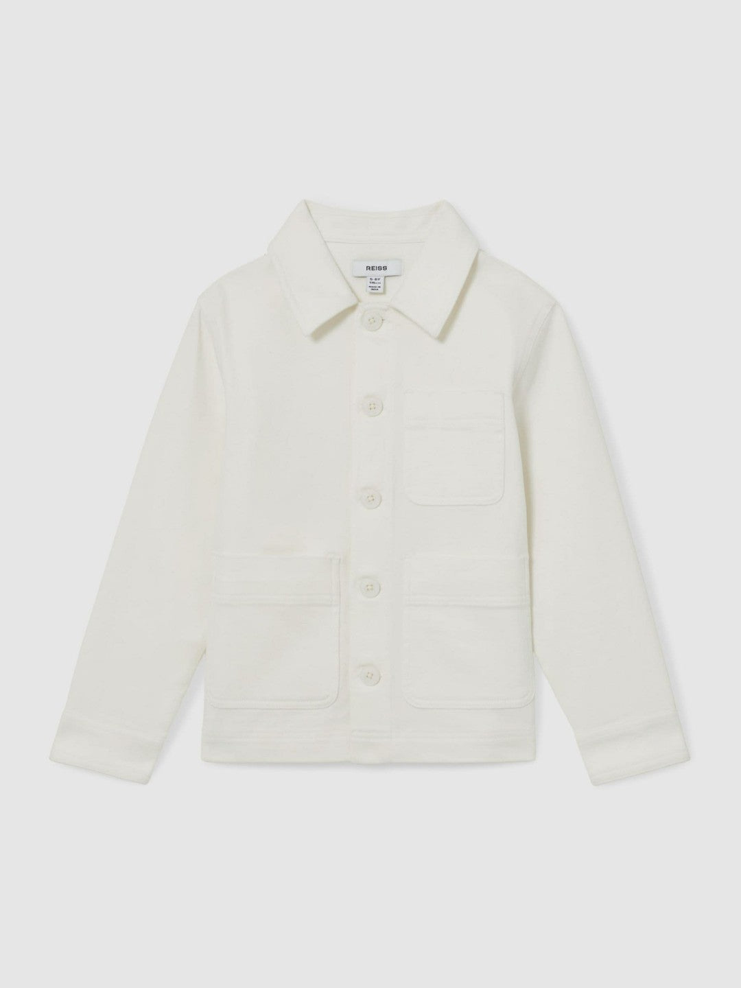 Reiss Cotton-Blend Work Jacket in Off White