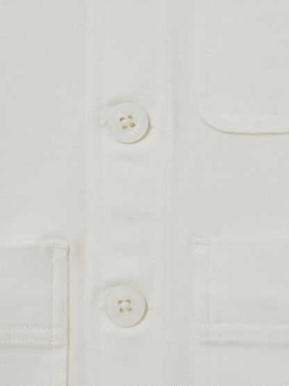 Reiss Cotton-Blend Work Jacket in Off White