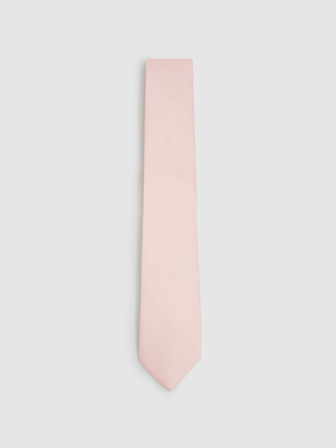 Reiss Textured Silk Blend Tie in Light Pink