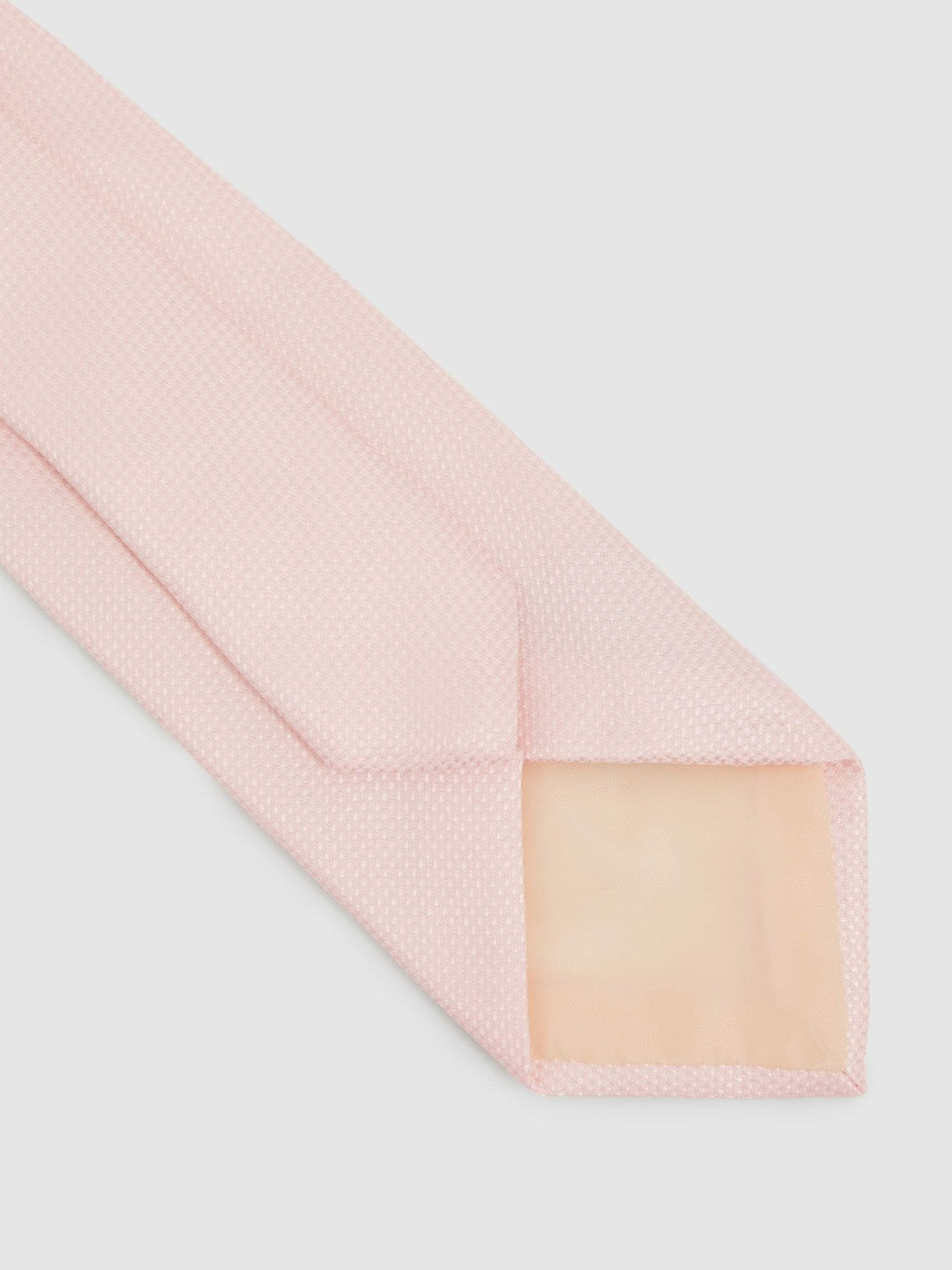 Reiss Textured Silk Blend Tie in Light Pink