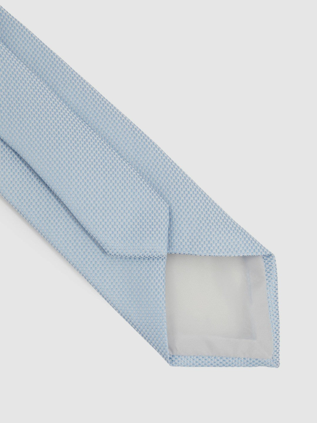 Reiss Textured Silk Blend Tie in Light Blue