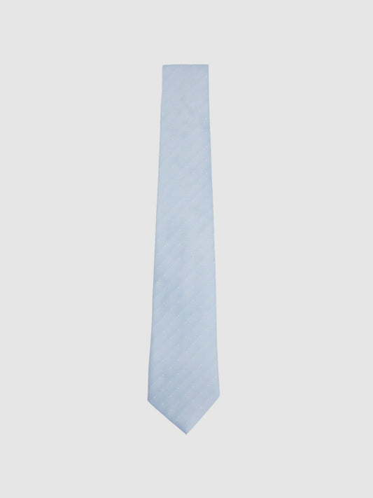 Reiss Polka Dot Silk Tie in Light Blue