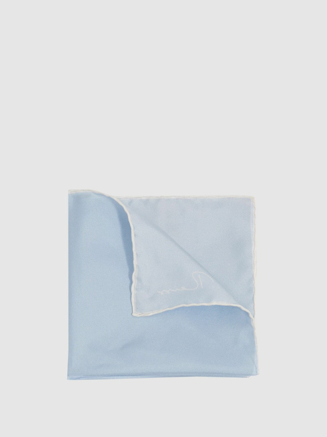 Reiss Ceremony Light Blue Silk Pocket Square