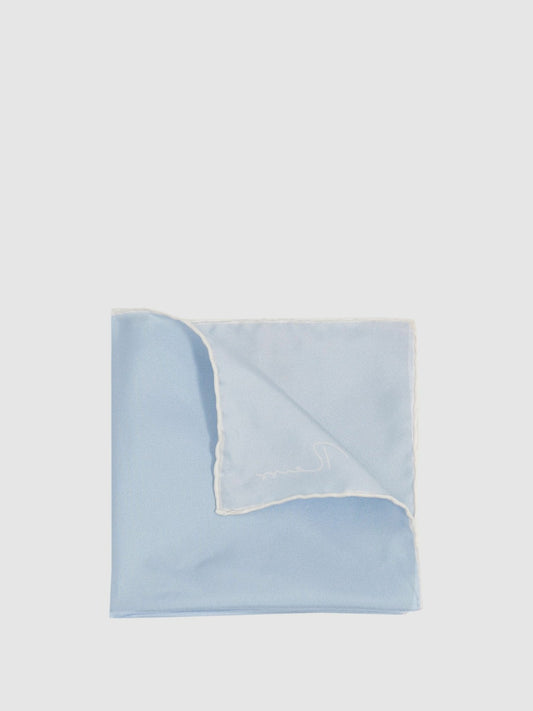 Reiss Ceremony Light Blue Silk Pocket Square