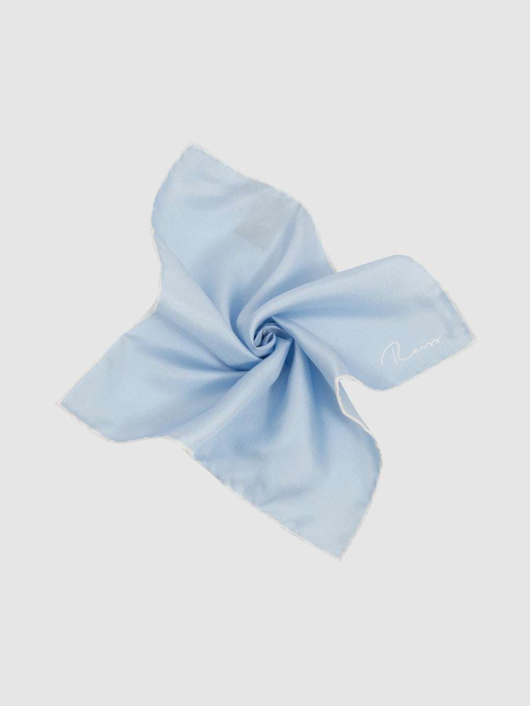 Reiss Ceremony Light Blue Silk Pocket Square