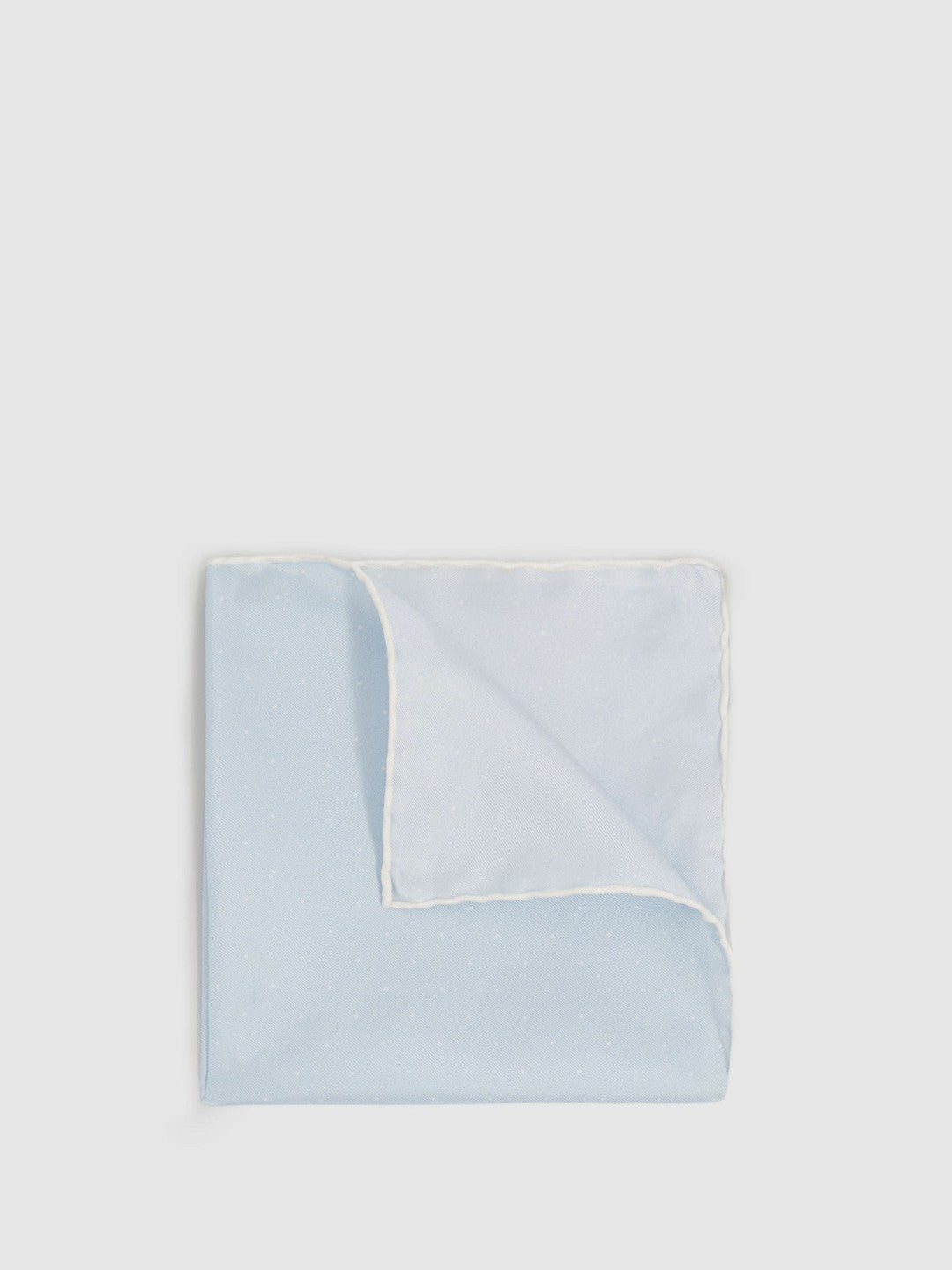 Reiss Polka Dot Silk Pocket Square in Light Blue