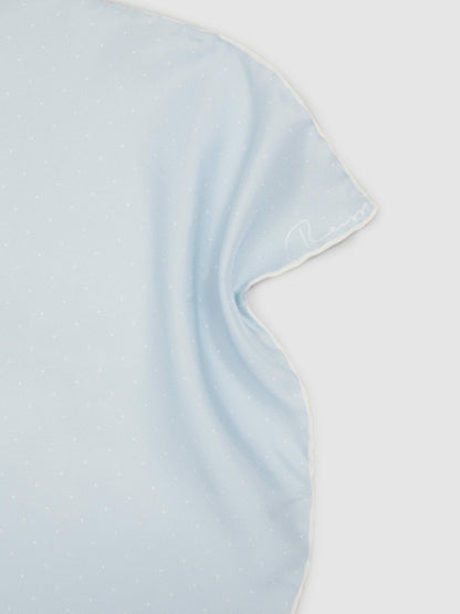 Reiss Polka Dot Silk Pocket Square in Light Blue