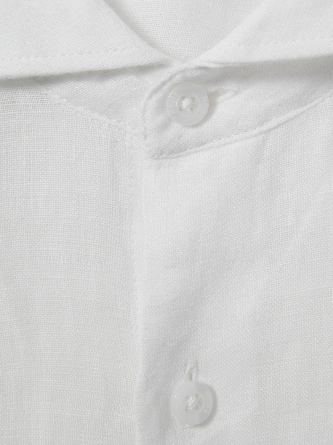 Reiss 9-13 yrs Linen Cutaway Collar Shirt in White