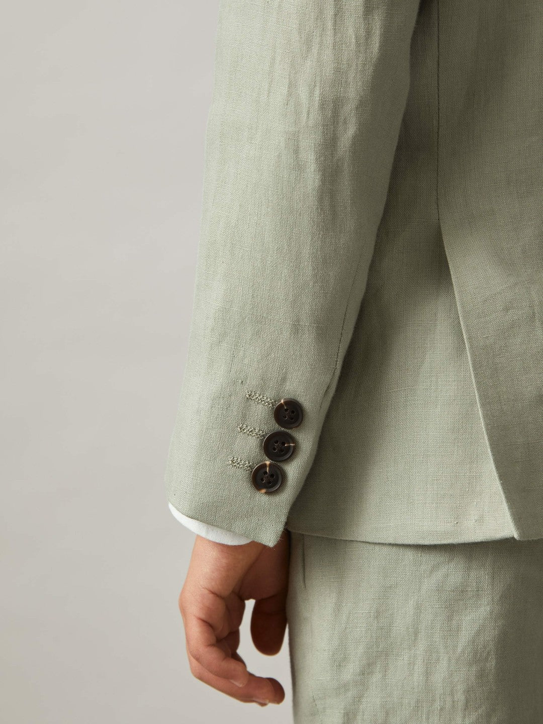 Reiss 3-9 yrs Linen Single Breasted Blazer in Apple