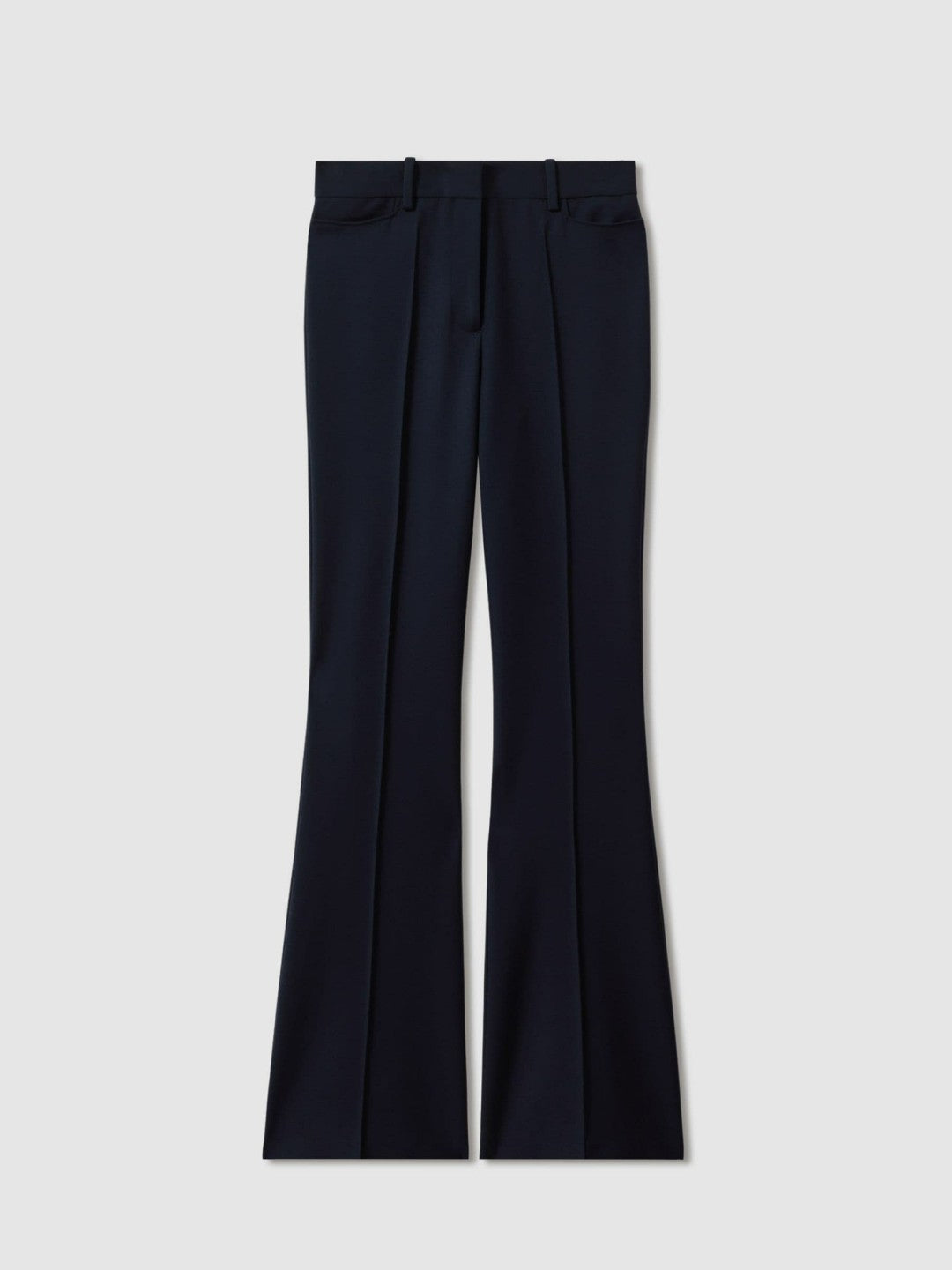 Reiss Flared Suit Trousers in Navy