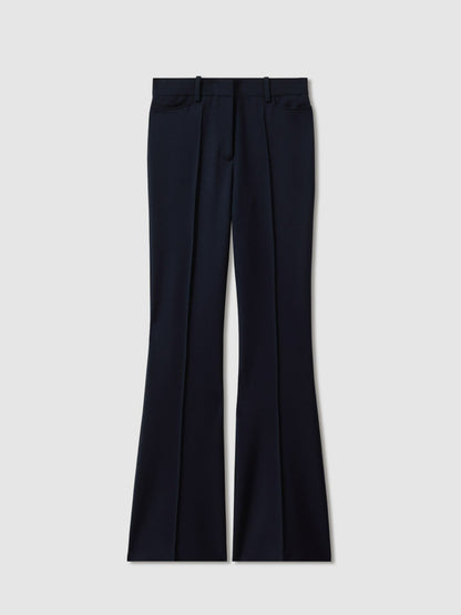 Reiss Flared Suit Trousers in Navy