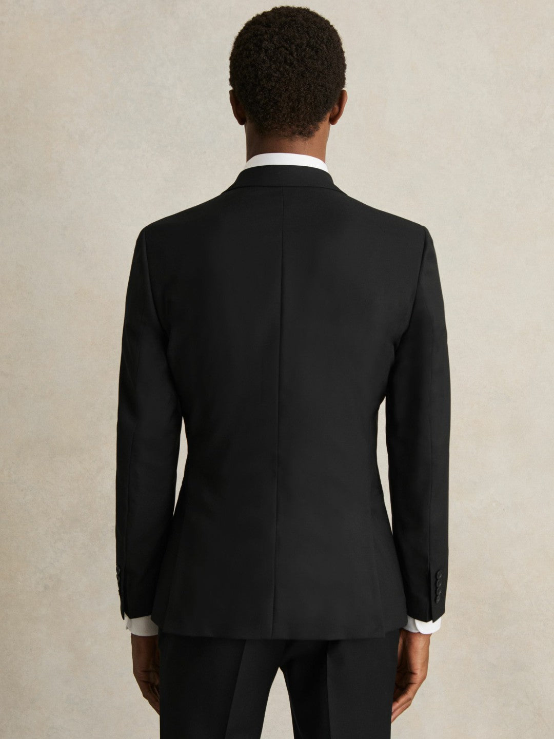 Reiss Wool-Blend Single-Breasted Suit Jacket Slim-Fit in Black