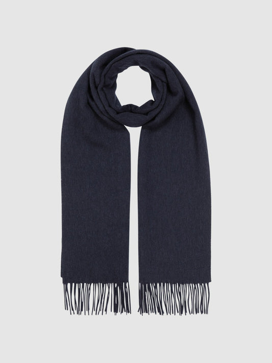 Reiss Wool and Cashmere Scarf in Navy