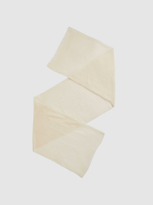Reiss Wool-Cashmere Lightweight Scarf in Off White
