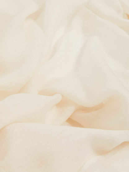 Reiss Wool-Cashmere Lightweight Scarf in Off White