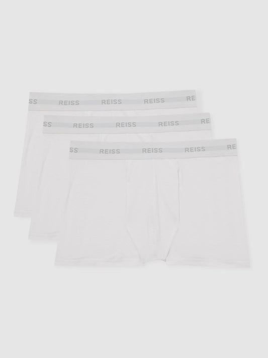 Reiss Three Pack Cotton Boxers in White