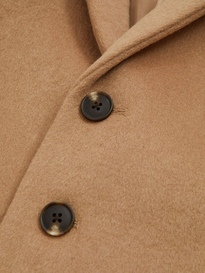 Reiss 13-14 yrs Single Breasted Overcoat in Camel