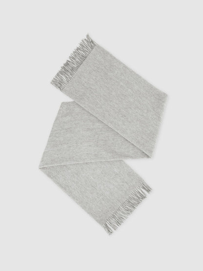 Reiss Wool-Cashmere Scarf in Soft Grey