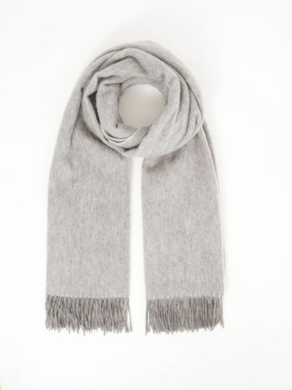 Reiss Wool-Cashmere Scarf in Soft Grey