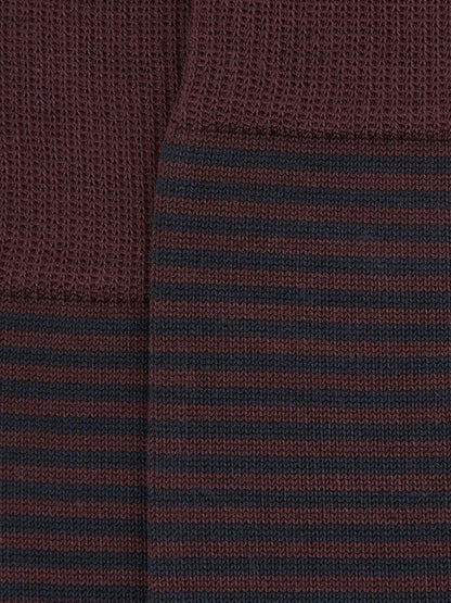 Reiss Striped Socks in Bordeaux