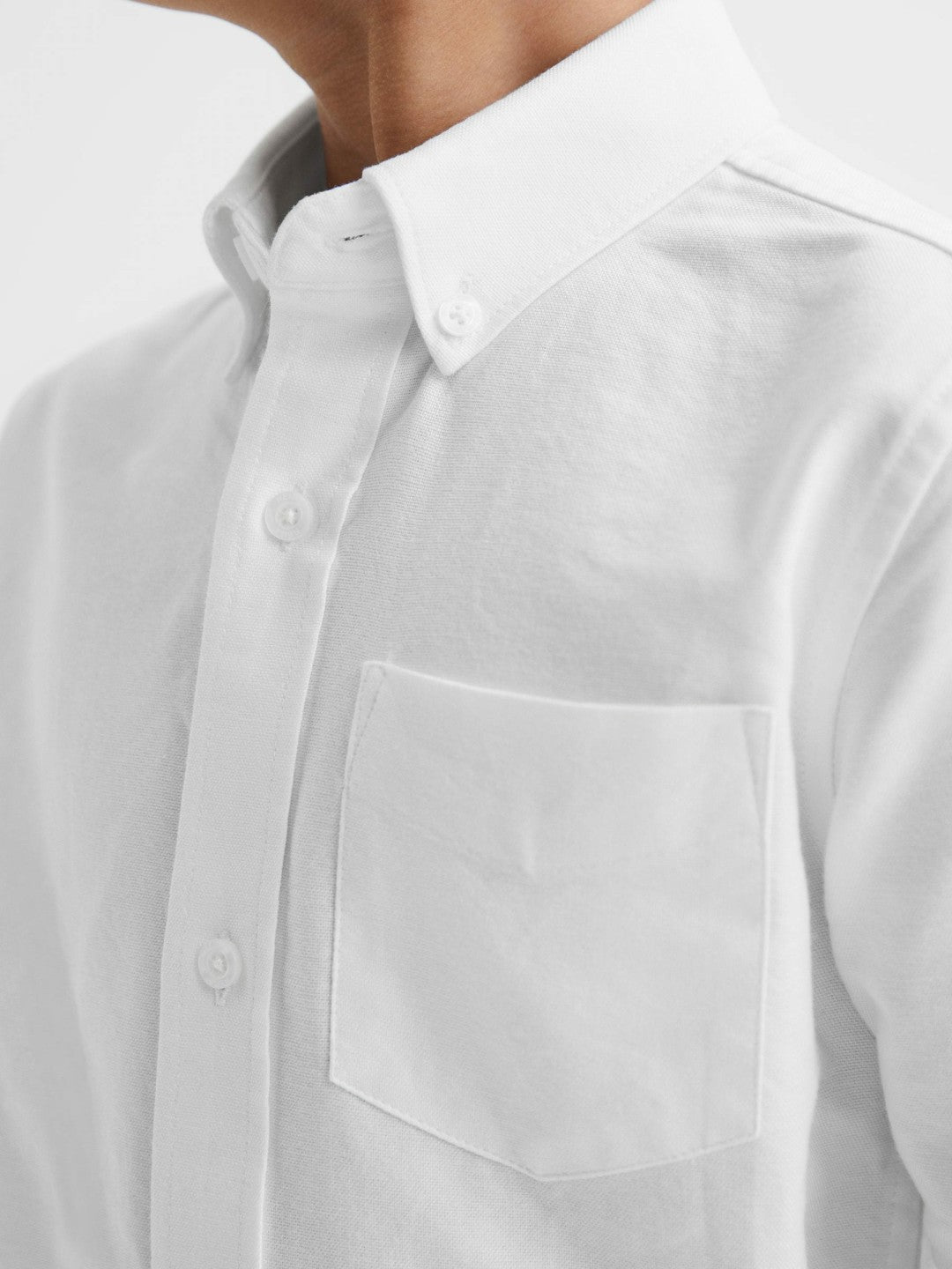 Reiss 9-14 yrs Button Down Oxford Shirt in White