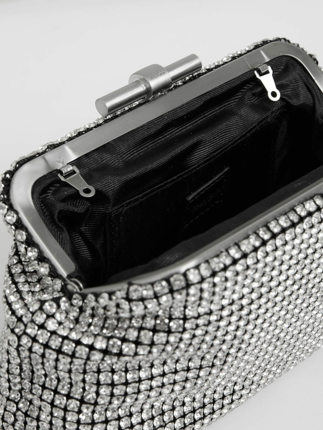 Reiss Embellished Clutch Bag in Silver