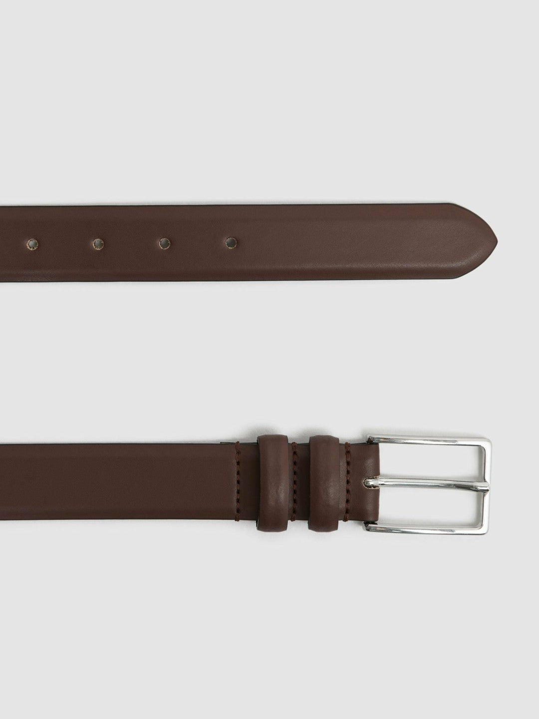 Reiss Smooth Leather Belt in Tan