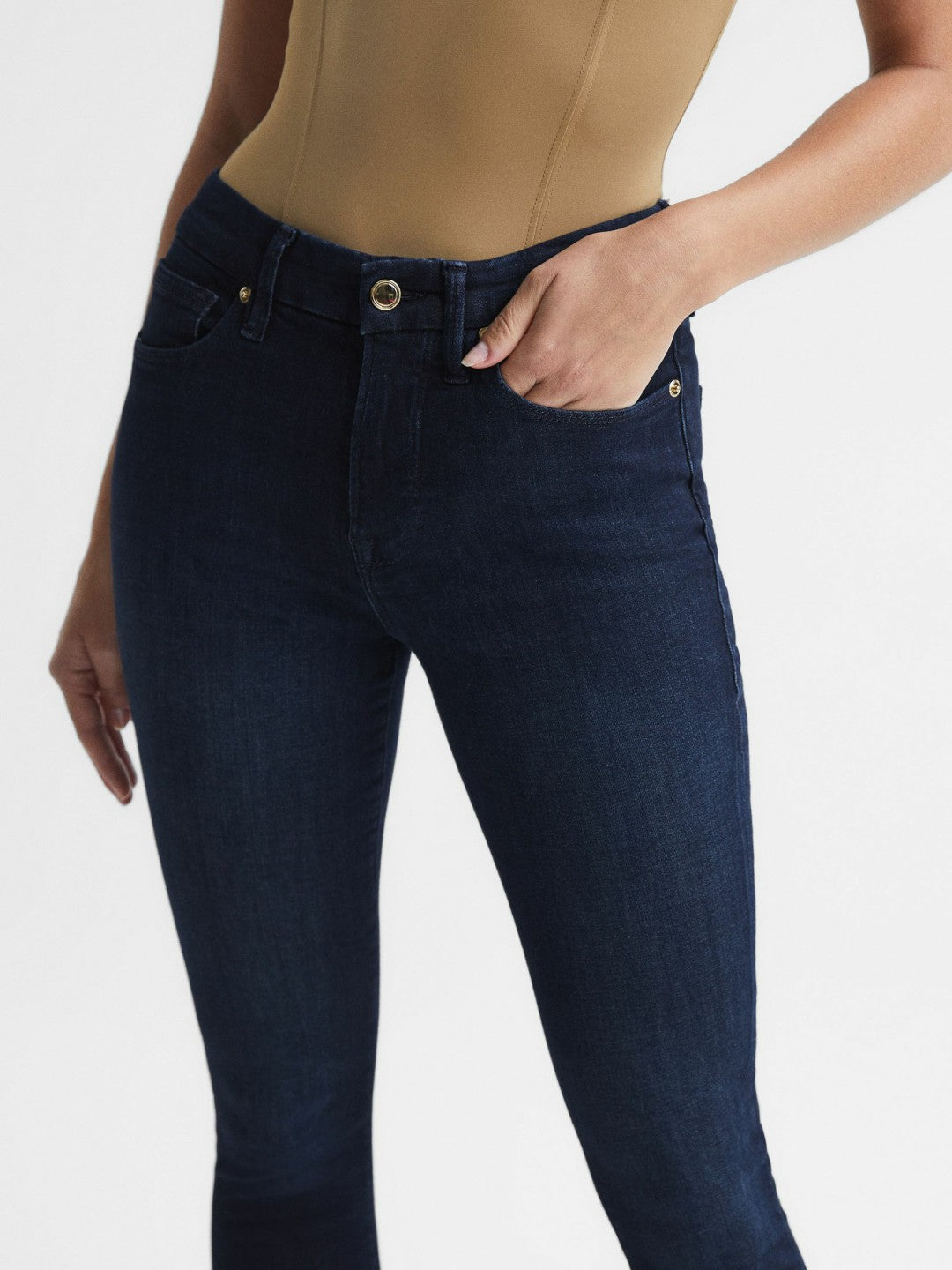Reiss Good American Sculpting Skinny Jeans in Indigo