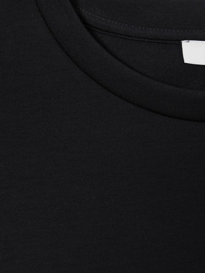 Reiss Interlock Jersey Crew Neck T-Shirt in Navy Blue