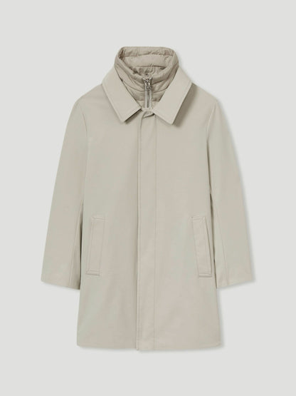 Reiss 9-13 yrs Gabardine Coat with Removable Gilet in Stone