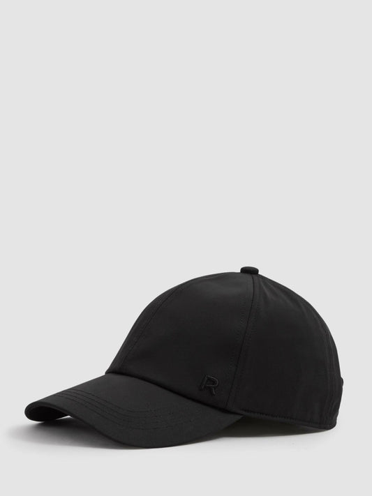 Reiss Logo-Embroidered Baseball Cap in Black