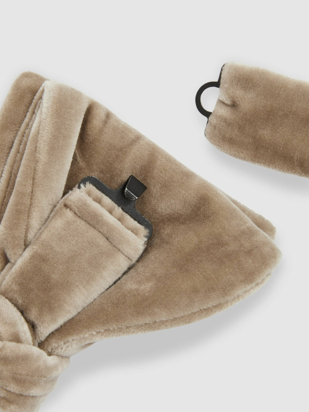 Reiss Velvet Bow Tie in Taupe Brown