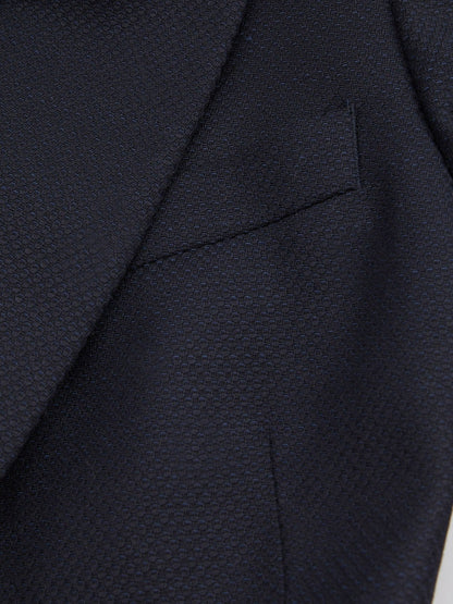 Reiss Textured Single Breasted Suit Blazer in Navy