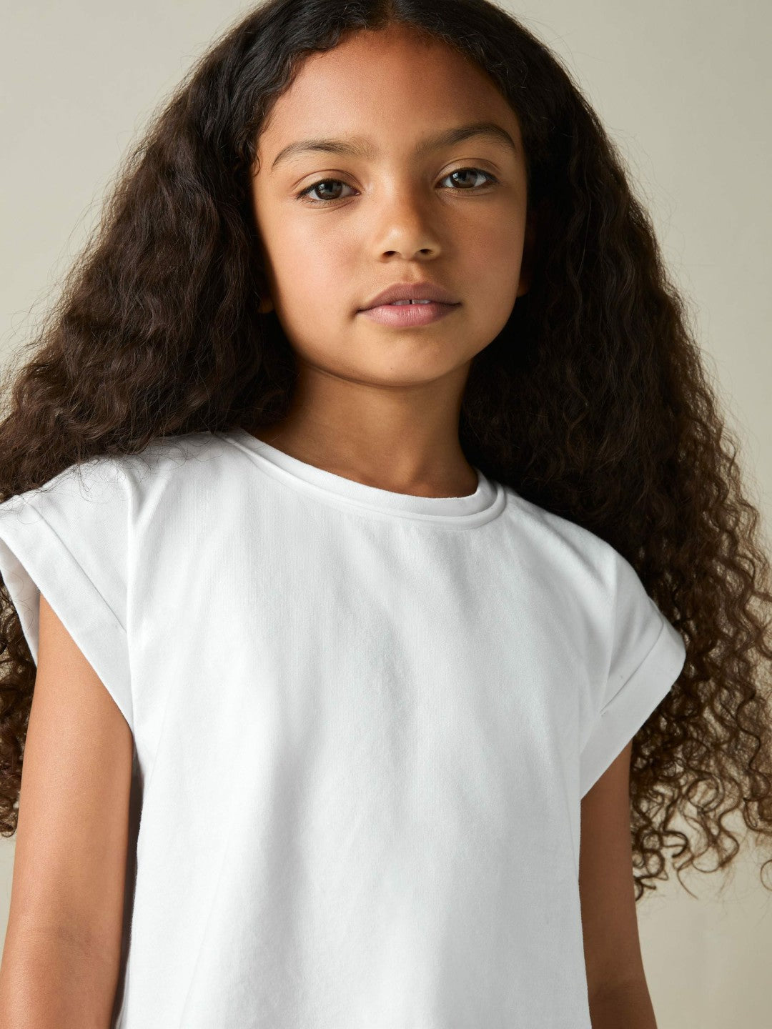 Reiss 9-13 yrs Cotton-Jersey Cropped T-Shirt in White