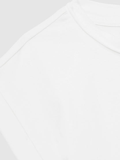 Reiss 9-13 yrs Cotton-Jersey Cropped T-Shirt in White