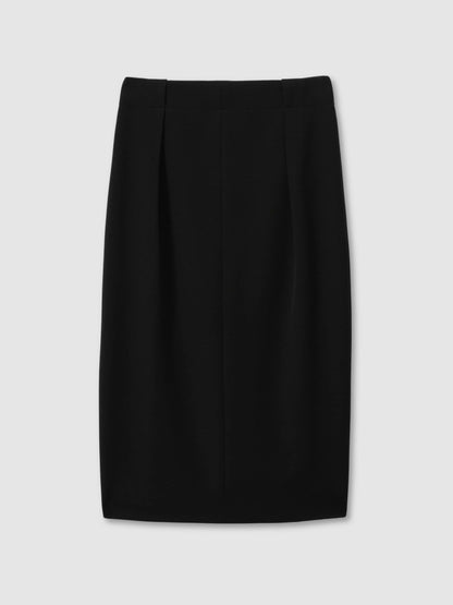 Reiss Tailored Midi Suit Skirt in Black