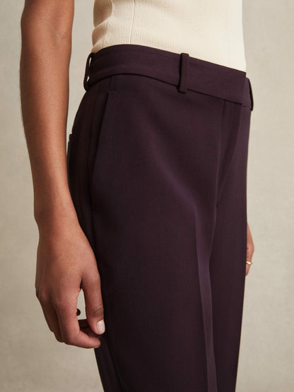 Reiss Petite Slim Fit Suit Trousers in Berry