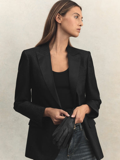 Reiss Leather Gloves in Black