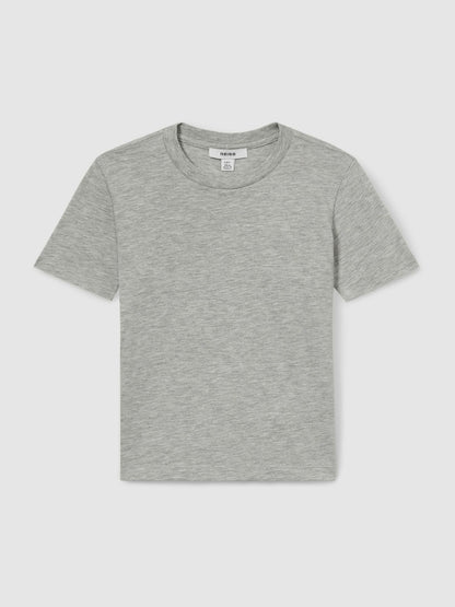 Reiss 9-13 yrs Crew Neck T-Shirt in Grey