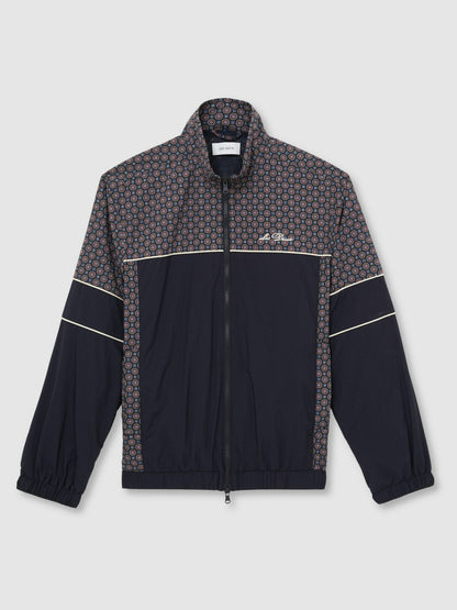 Reiss Les Deux Printed Track Jacket in Dark Navy
